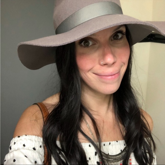 Topshop Accessories - Topshop Gray Wide Brim Floppy Brim Hat